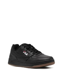 schwarze Leder niedrige Sneakers von Fila