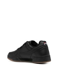 schwarze Leder niedrige Sneakers von Fila