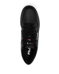 schwarze Leder niedrige Sneakers von Fila