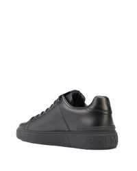 schwarze Leder niedrige Sneakers von Balmain