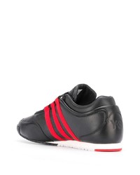 schwarze Leder niedrige Sneakers von Y-3