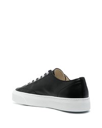 schwarze Leder niedrige Sneakers von Common Projects