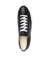 schwarze Leder niedrige Sneakers von Common Projects