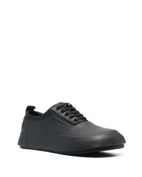 schwarze Leder niedrige Sneakers von Ambush