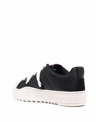 schwarze Leder niedrige Sneakers von Diesel