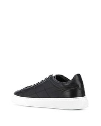 schwarze Leder niedrige Sneakers von Hogan