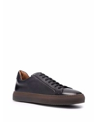 schwarze Leder niedrige Sneakers von Doucal's