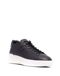 schwarze Leder niedrige Sneakers von Hogan