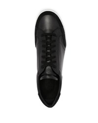 schwarze Leder niedrige Sneakers von Unseen Footwear