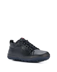 schwarze Leder niedrige Sneakers von Camper