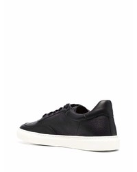 schwarze Leder niedrige Sneakers von Henderson Baracco