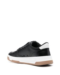 schwarze Leder niedrige Sneakers von BOSS