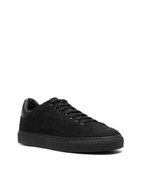 schwarze Leder niedrige Sneakers von Moschino