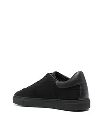 schwarze Leder niedrige Sneakers von Moschino