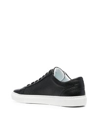 schwarze Leder niedrige Sneakers von Corneliani