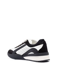 schwarze Leder niedrige Sneakers von DSQUARED2