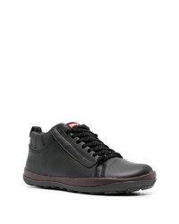 schwarze Leder niedrige Sneakers von Camper