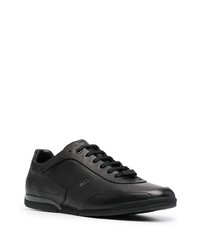 schwarze Leder niedrige Sneakers von BOSS