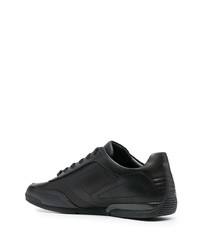 schwarze Leder niedrige Sneakers von BOSS