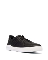 schwarze Leder niedrige Sneakers von Hogan