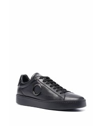 schwarze Leder niedrige Sneakers von Roberto Cavalli