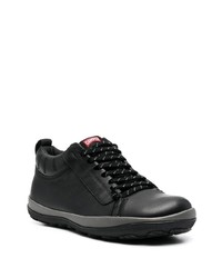 schwarze Leder niedrige Sneakers von Camper