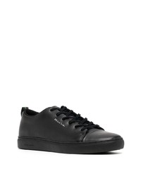 schwarze Leder niedrige Sneakers von PS Paul Smith