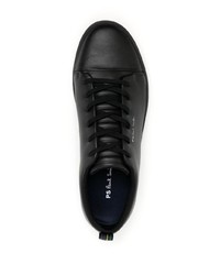 schwarze Leder niedrige Sneakers von PS Paul Smith