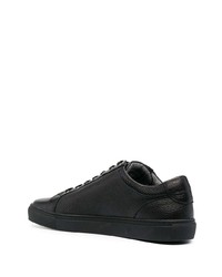 schwarze Leder niedrige Sneakers von Corneliani