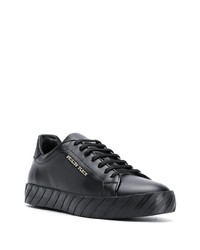 schwarze Leder niedrige Sneakers von Philipp Plein