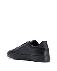 schwarze Leder niedrige Sneakers von Philipp Plein