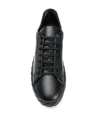 schwarze Leder niedrige Sneakers von Philipp Plein