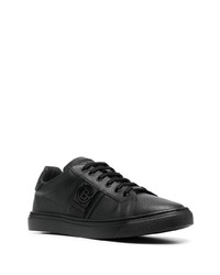 schwarze Leder niedrige Sneakers von Baldinini