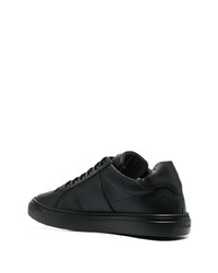 schwarze Leder niedrige Sneakers von Baldinini