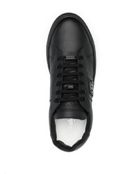 schwarze Leder niedrige Sneakers von Baldinini