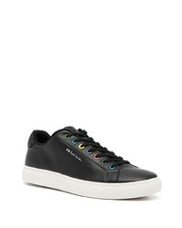 schwarze Leder niedrige Sneakers von PS Paul Smith