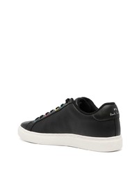 schwarze Leder niedrige Sneakers von PS Paul Smith