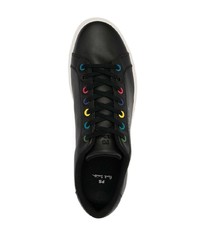 schwarze Leder niedrige Sneakers von PS Paul Smith