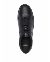 schwarze Leder niedrige Sneakers von Sandro Paris