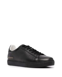 schwarze Leder niedrige Sneakers von Armani Exchange