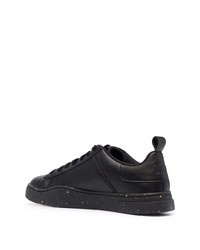 schwarze Leder niedrige Sneakers von Diesel