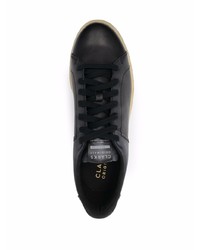 schwarze Leder niedrige Sneakers von Clarks Originals