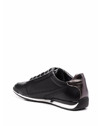 schwarze Leder niedrige Sneakers von BOSS