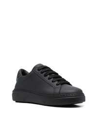 schwarze Leder niedrige Sneakers von DSQUARED2