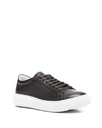 schwarze Leder niedrige Sneakers von Barrett