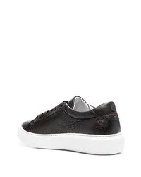 schwarze Leder niedrige Sneakers von Barrett