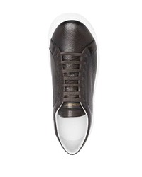 schwarze Leder niedrige Sneakers von Barrett