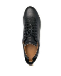 schwarze Leder niedrige Sneakers von Buscemi