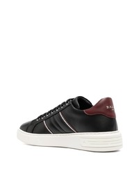 schwarze Leder niedrige Sneakers von Bally