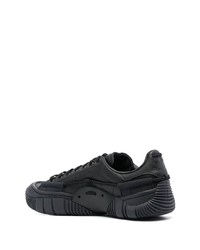 schwarze Leder niedrige Sneakers von adidas